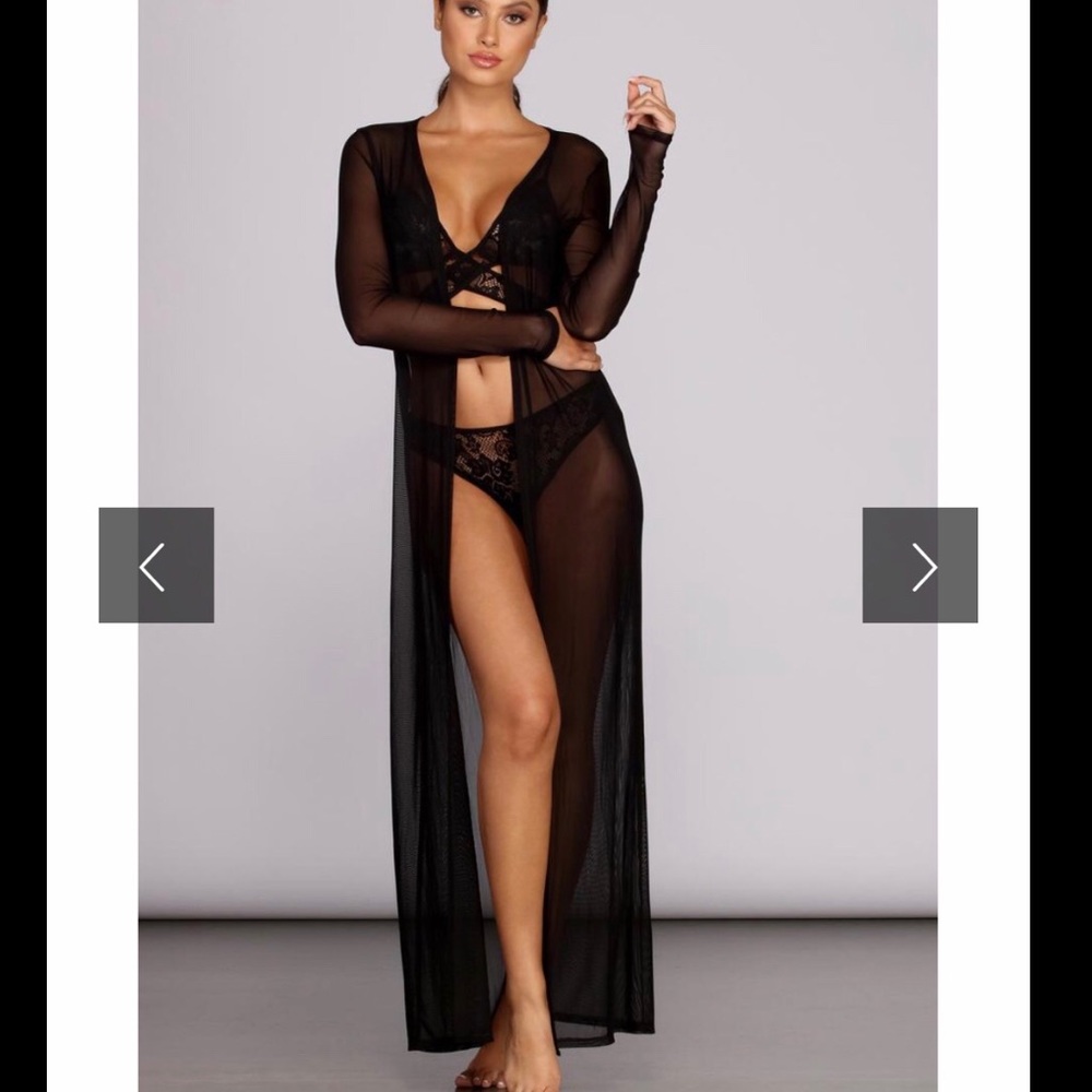 Windsor Mesh Long Sleeve Duster